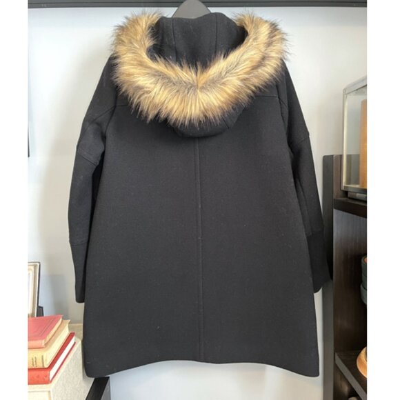 NWT J. Crew Chateau Parka Wool Peacoat (Black) 0P - Picture 5 of 12